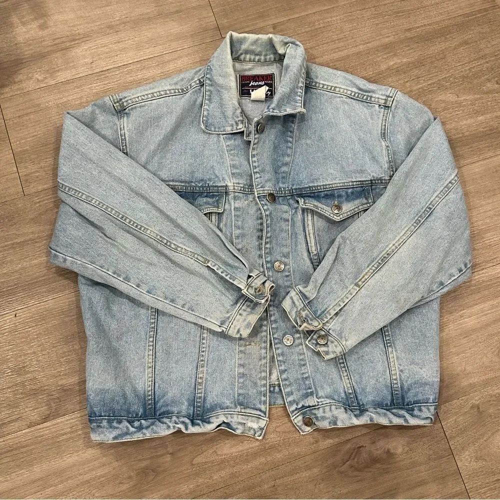 True Vintage 90's Denim Jean Baggy Oversized Casual Light Blue Jean Jacket